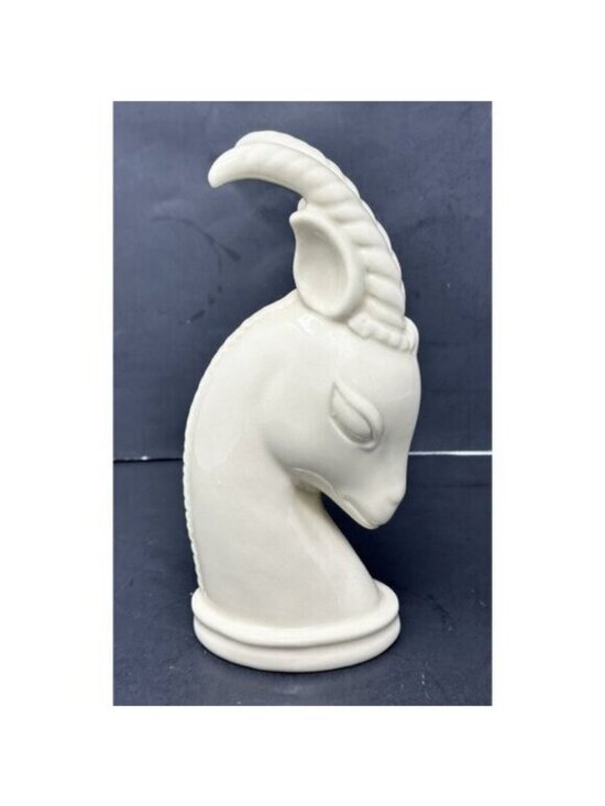 Princeton China Other - Vtg 1940s PRINCETON CHINA Art Deco GAZELLE ANTELOPE HEAD Trenton New Jersey